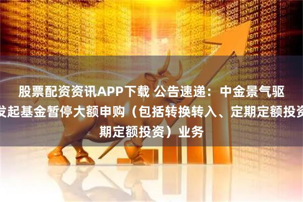 股票配资资讯APP下载 公告速递：中金景气驱动混合发起基金暂停大额申购（包括转换转入、定期定额投资）业务