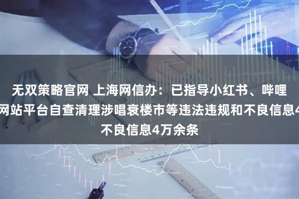 无双策略官网 上海网信办：已指导小红书、哔哩哔哩等网站平台自查清理涉唱衰楼市等违法违规和不良信息4万余条